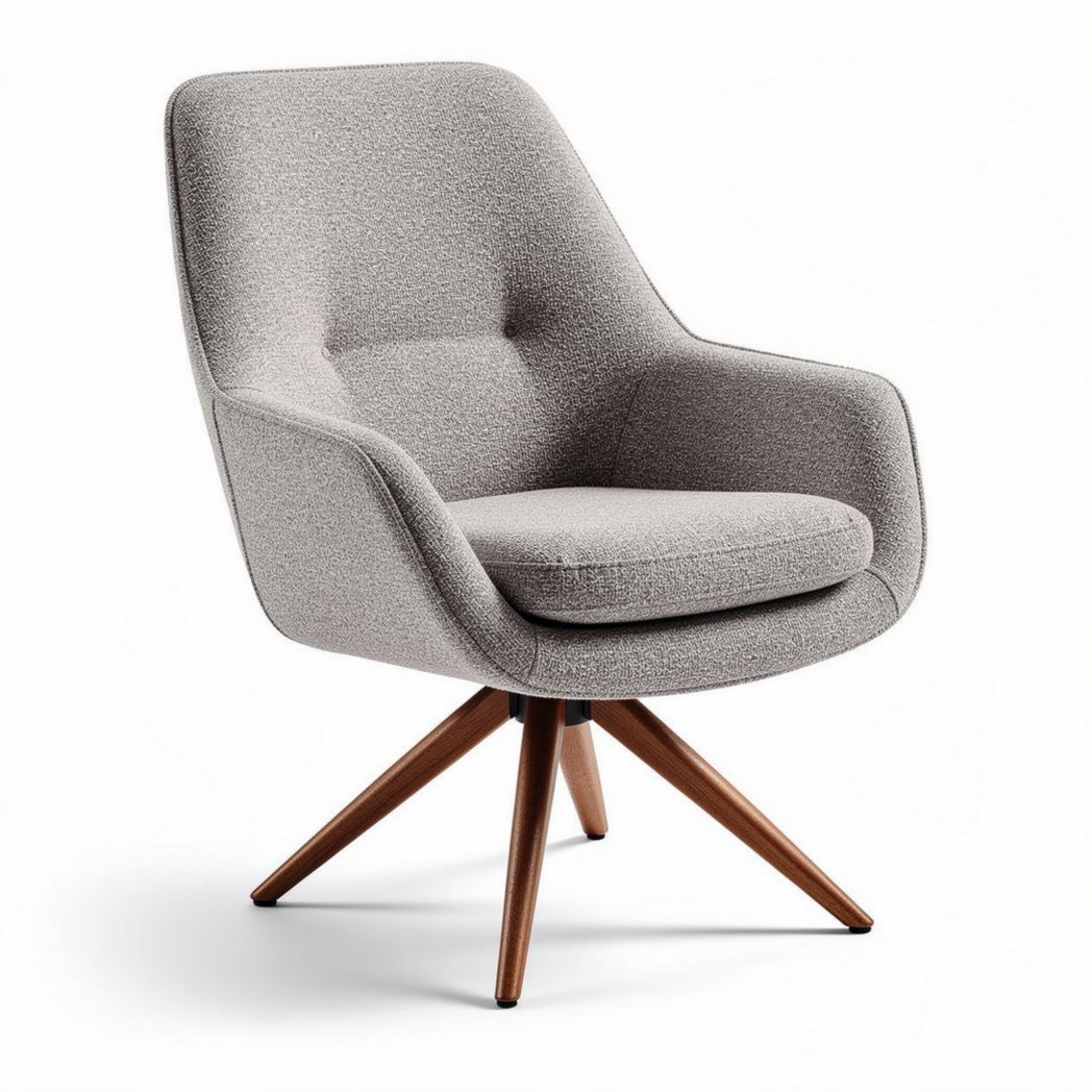 Armchair with fabric upholstery and wooden legs 60 x 65 x 80cm