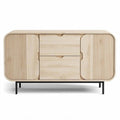 Minimalist wooden sideboard with two drawers and two doors 100 x 40 x 60cm